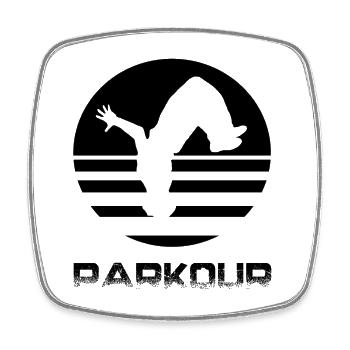 Parkour - Square fridge magnet - white - Front