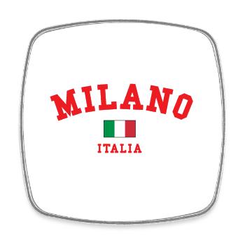 Milano Style Italy Flag - Square fridge magnet - white - Front
