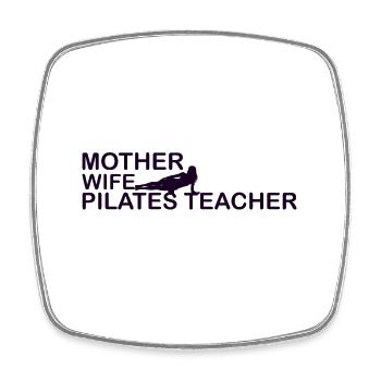 Mère Pilates / Professeur de Pilates - Magnet carré - blanc - Devant