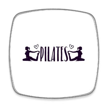 Pilates - Viereckiger Kühlschrankmagnet - Weiß - Vorne