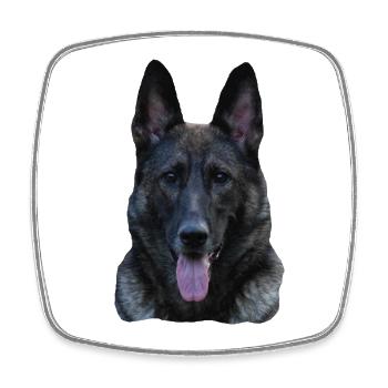 Berger gris berger allemand sport - Magnet carré - blanc - Devant