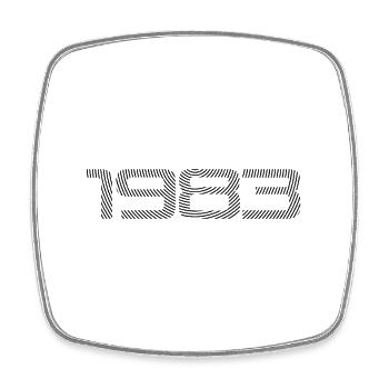 1983 Geboren - Viereckiger Kühlschrankmagnet - Weiß - Vorne