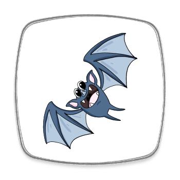 chauve souris - Magnet carré - blanc - Devant
