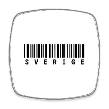 Sverige Schwedisch - Viereckiger Kühlschrankmagnet - Weiß - Vorne