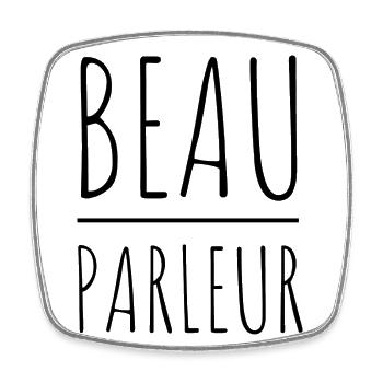 Beau parleur humour homme enfant bébé cadeau - Magnet carré - blanc - Devant