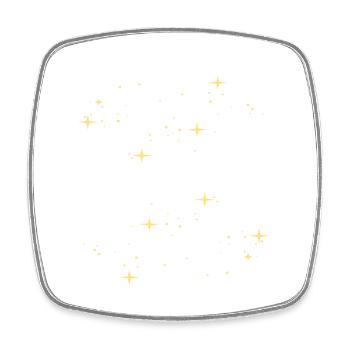 Stern sterne Star Stars - Viereckiger Kühlschrankmagnet - Weiß - Vorne