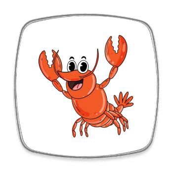 Homard - Magnet carré - blanc - Devant