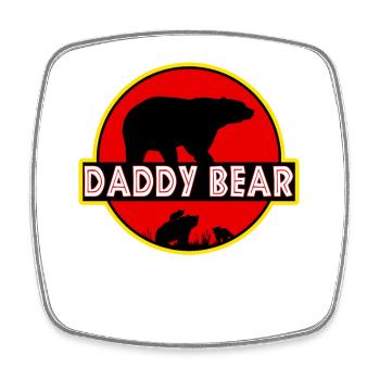 Papa Bär - Viereckiger Kühlschrankmagnet - Weiß - Vorne