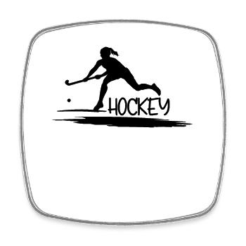 Feldhockey cooles Geschenk für Spielerinnen - Viereckiger Kühlschrankmagnet - Weiß - Vorne