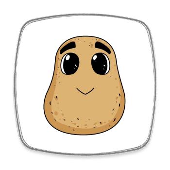 Jolie pomme de terre - Magnet carré - blanc - Devant
