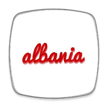 Albania Albania - Square fridge magnet - white - Front