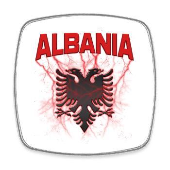 Albania Albanian Eagle - Square fridge magnet - white - Front