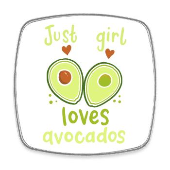 avocado - Square fridge magnet - white - Front