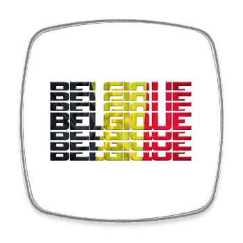 Belgium flag - Square fridge magnet - white - Front