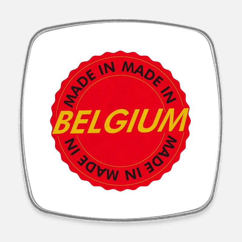 Born in Belgium - Square fridge magnet - white