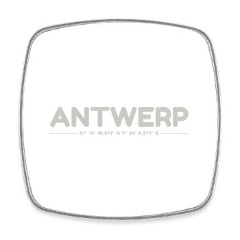Antwerp Antwerp Gps Coordinates - Square fridge magnet - white - Front
