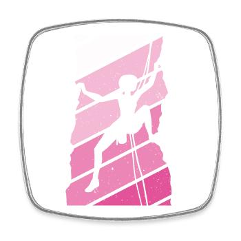 Escalade Grimpeur - Magnet carré - blanc - Devant