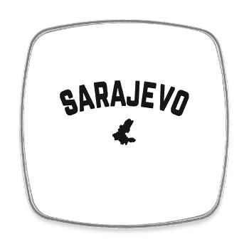 Sarajevo Bosnien - Viereckiger Kühlschrankmagnet - Weiß - Vorne