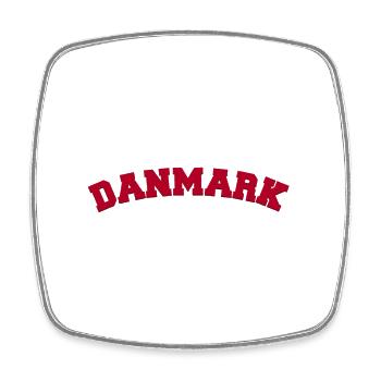 Dänemark - Viereckiger Kühlschrankmagnet - Weiß - Vorne
