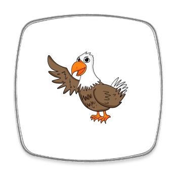 eagle - Square fridge magnet - white - Front