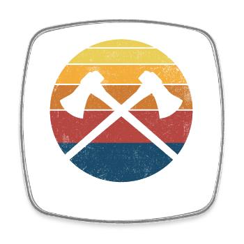 Axe Throwing Axe Throwing Axe Retro - Square fridge magnet - white - Front