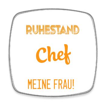 Rente Pension Ruhestand Rentner 2021 - Viereckiger Kühlschrankmagnet - Weiß - Vorne