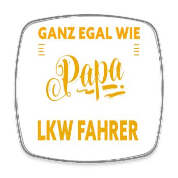 Papa Lkw Fahrer - Viereckiger Kühlschrankmagnet - Weiß - Vorne