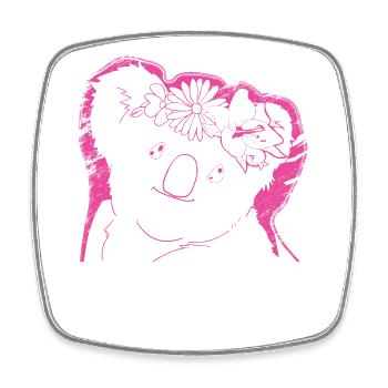 Koala Koalabär - Viereckiger Kühlschrankmagnet - Weiß - Vorne