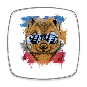 wombat - Square fridge magnet - white - Front