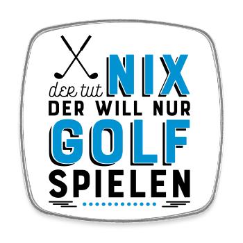Golf spielen - Viereckiger Kühlschrankmagnet - Weiß - Vorne