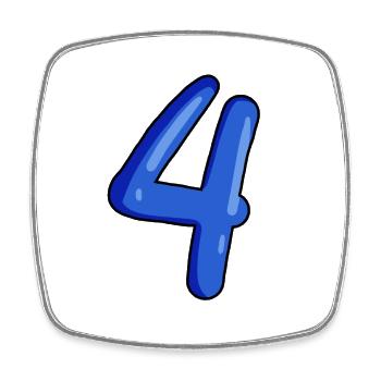 4 - Square fridge magnet - white - Front