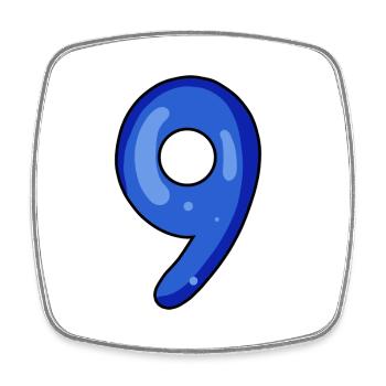 9 - Magnet carré - blanc - Devant