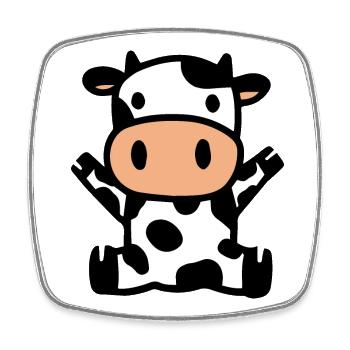Cow cows - Square fridge magnet - white - Front