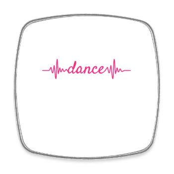 Heartbeat EKG Dancing Dance Waltz Gift - Square fridge magnet - white - Front