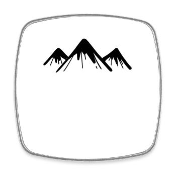 Mountain Mountains - Square fridge magnet - white - Front