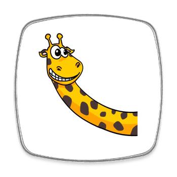 Girafe - Magnet carré - blanc - Devant