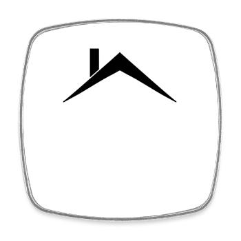 roof - Square fridge magnet - white - Front
