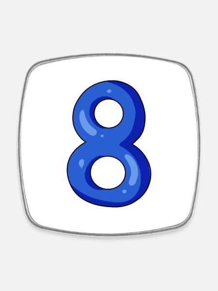 8 - Magnet carré - blanc
