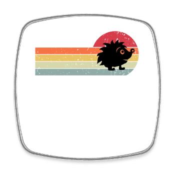 Igel - Viereckiger Kühlschrankmagnet - Weiß - Vorne