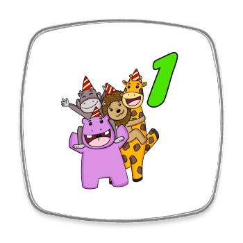1er anniversaire t-shirt de la jungle - Magnet carré - blanc - Devant