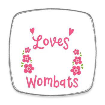Wombat Wombat Lover Australian - Square fridge magnet - white - Front