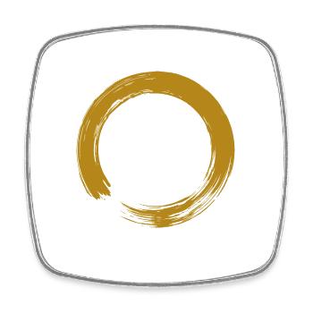 Cercle d’or - Magnet carré - blanc - Devant