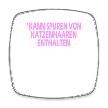 Kann Spure von Katzenhaaren enthalten - Viereckiger Kühlschrankmagnet - Weiß - Vorne