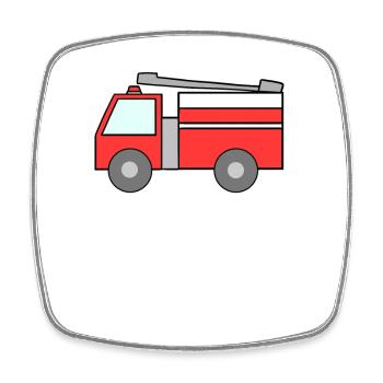 fire brigade - Square fridge magnet - white - Front