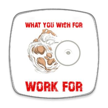 Bodybuilding Fitness Gym - Square fridge magnet - white - Front