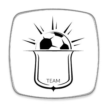 Armoiries Emblème Football Sun Team Soccer Club Ball - Magnet carré - blanc - Devant