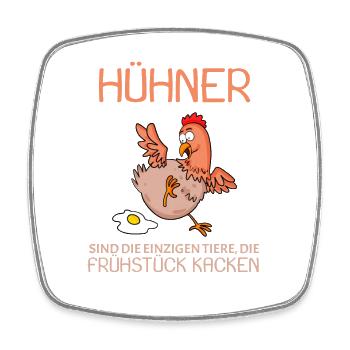 Landwirt Landwirte Huhn Hühner Spruch - Viereckiger Kühlschrankmagnet - Weiß - Vorne