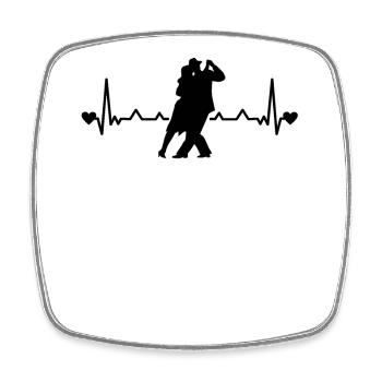 Tango Argentino Heartbeat Tango Tänzer Tanzpaar - Viereckiger Kühlschrankmagnet - Weiß - Vorne
