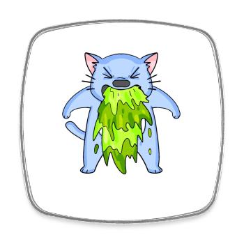 vomit - Square fridge magnet - white - Front