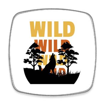 Wild Wild Wild Lifestyle 2 - Magnet carré - blanc - Devant